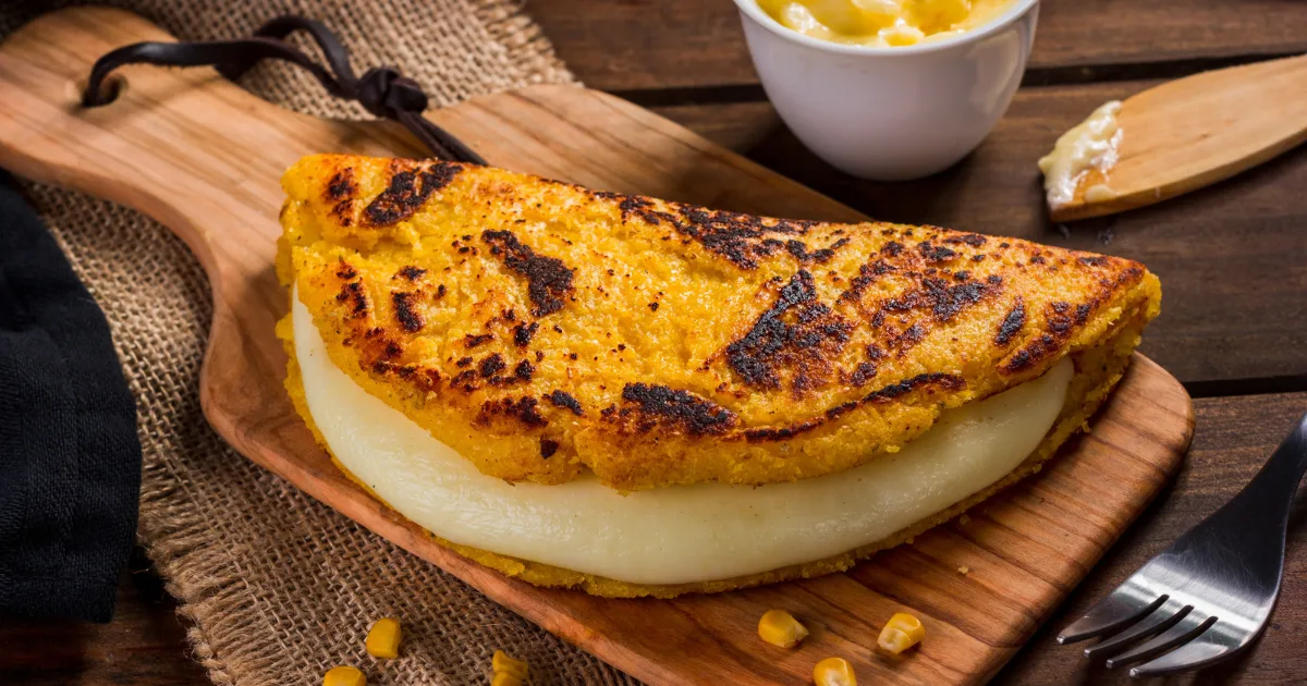 Cachapas venezolanas con queso de mano