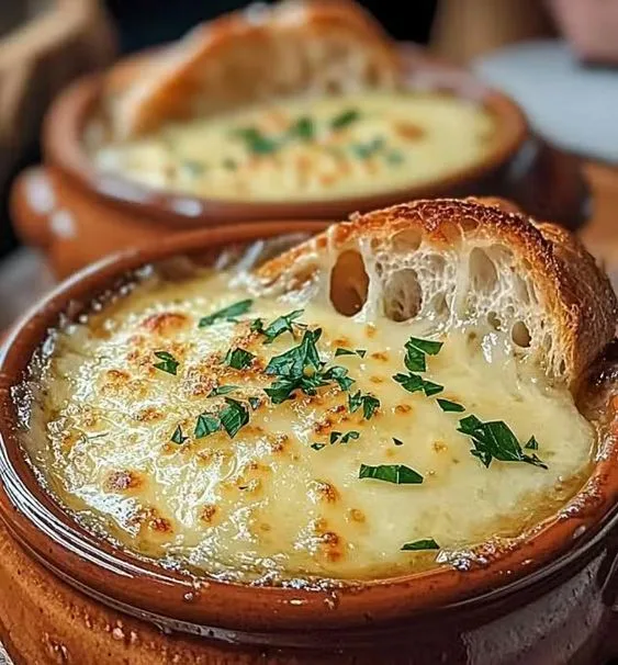 Sopa de cebolla gratinada