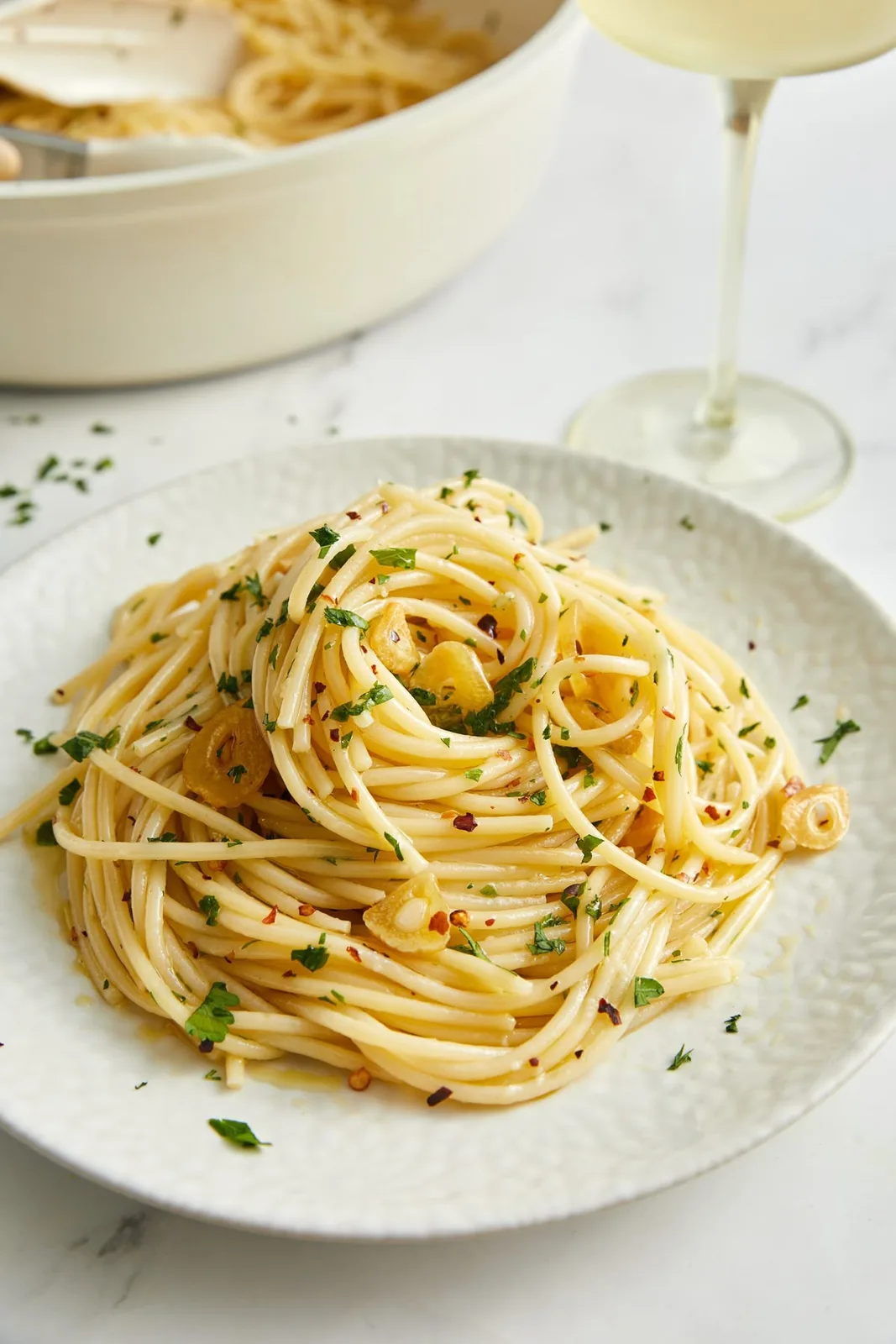 Spaghetti with Garlic and Olive Oil