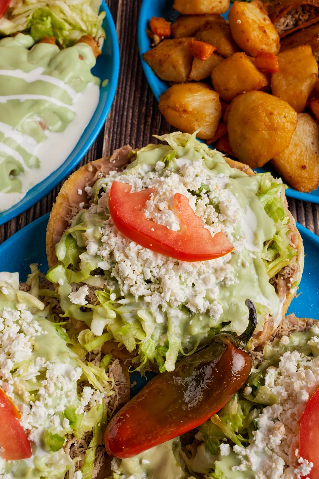 Sopes de chorizo con papas